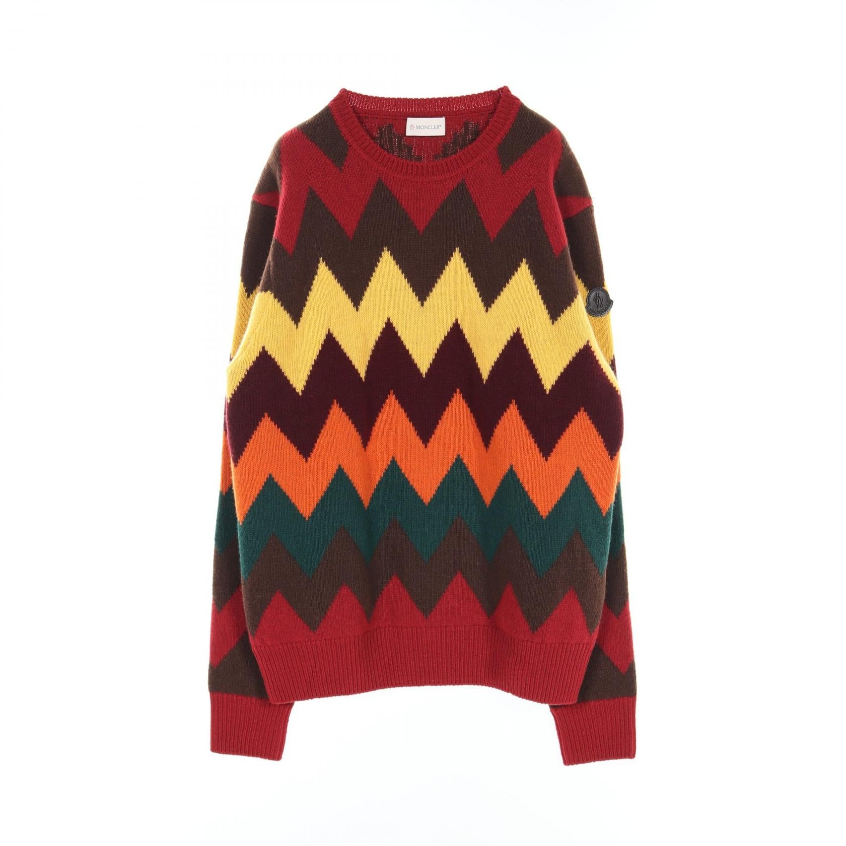 Moncler Wool Knit Top Red Multi