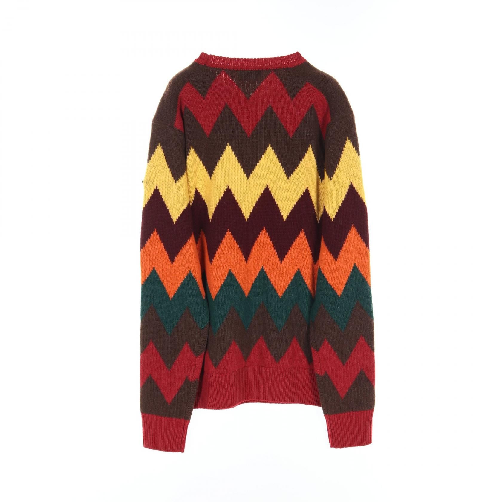 Moncler Wool Knit Top Red Multi