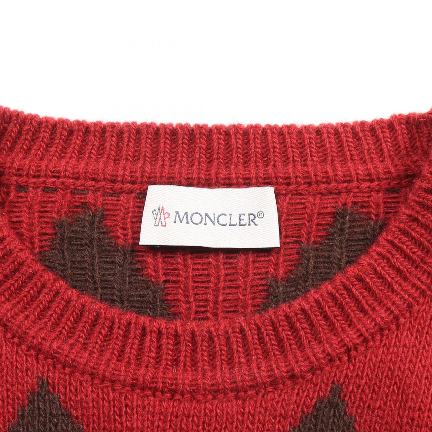 Moncler Wool Knit Top Red Multi