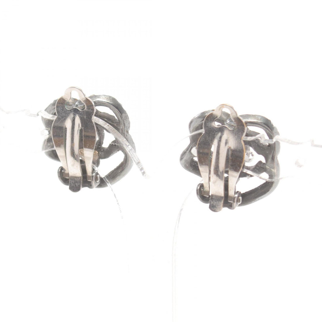 Chanel Coco Mark Earrings Stainless Steel Rhinestone