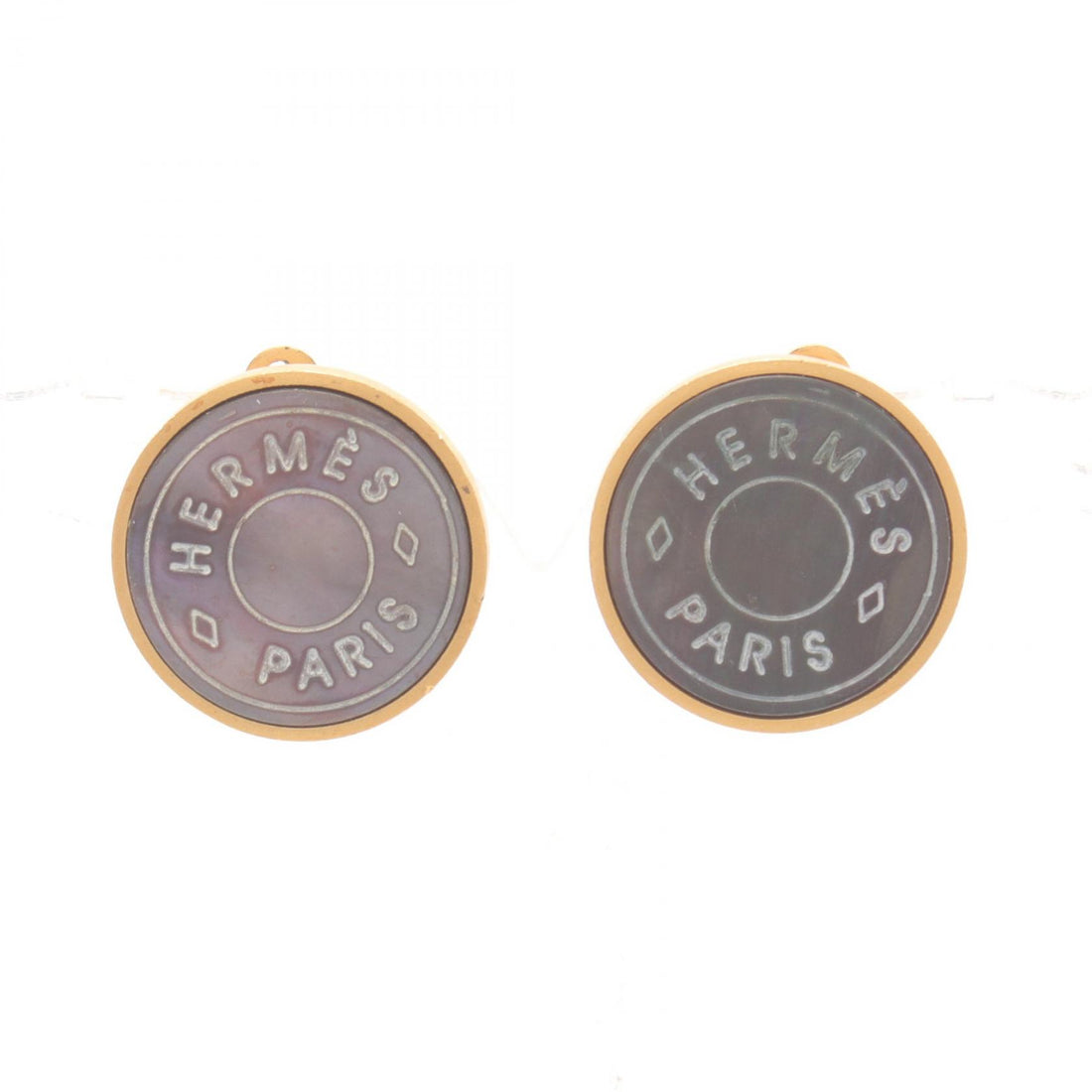 Hermes Gold Plated Clic Earrings