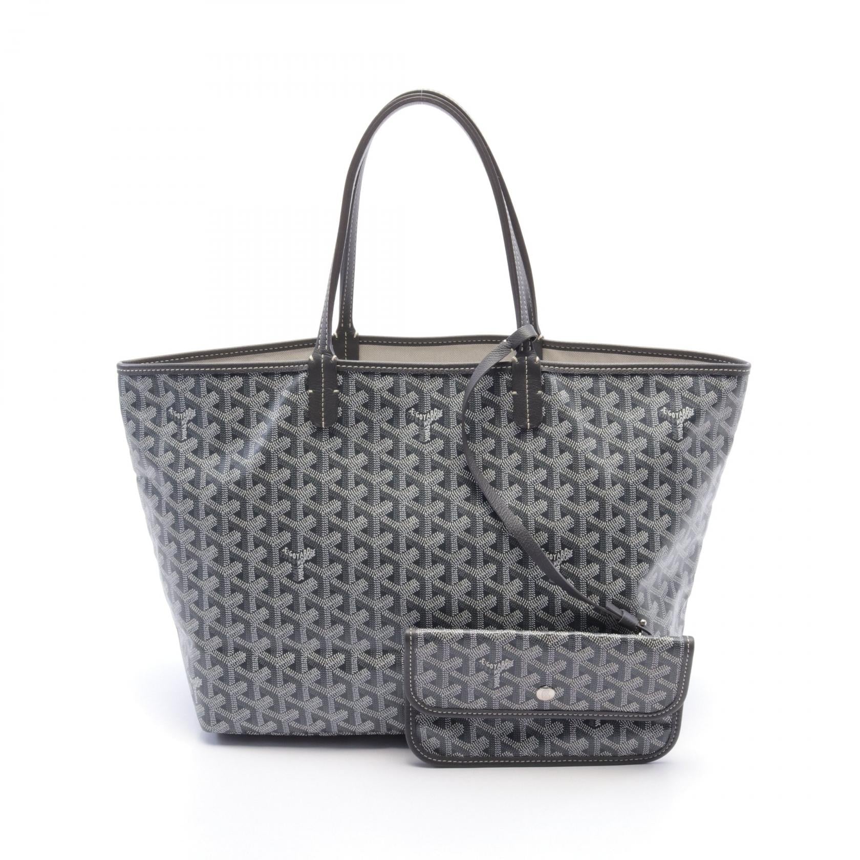 Goyard St. Louis PM Tote Bag PVC Canvas Leather