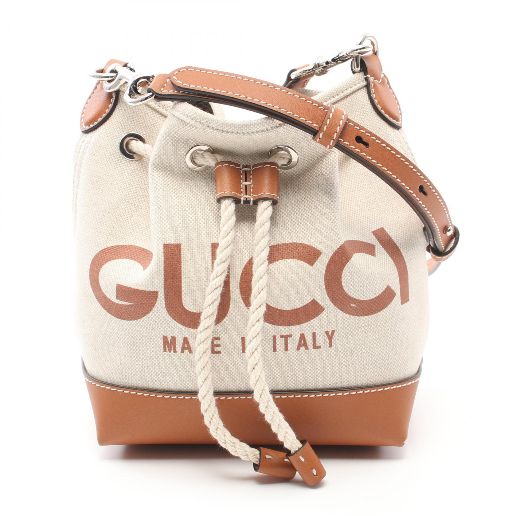 Gucci Canvas Leather Mini Shoulder Bag