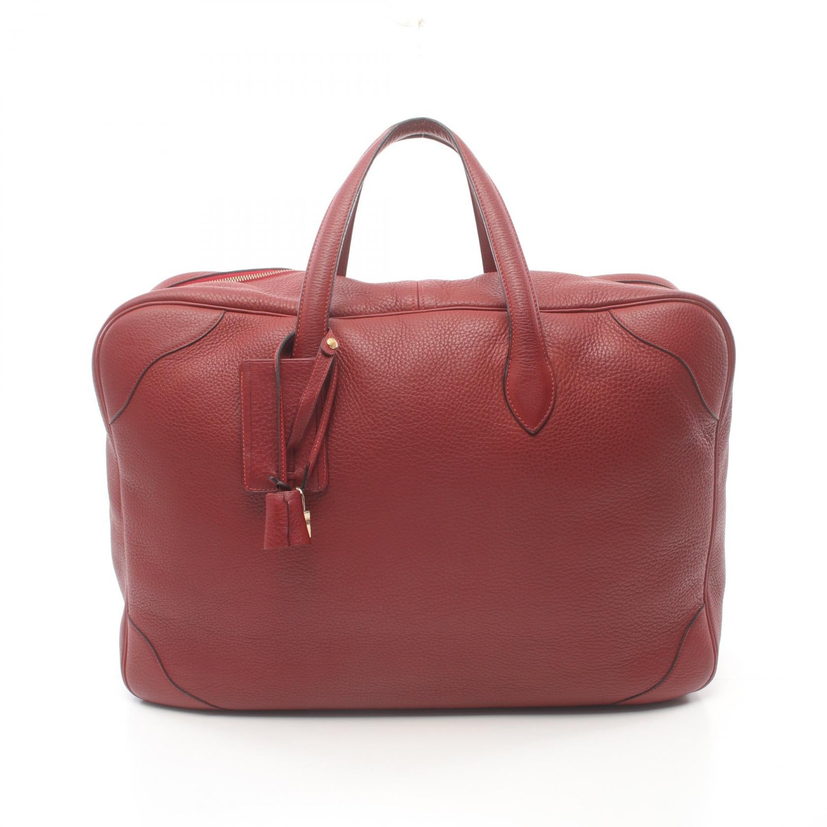 Hermes Victoria 50 Boston Bag Bordeaux