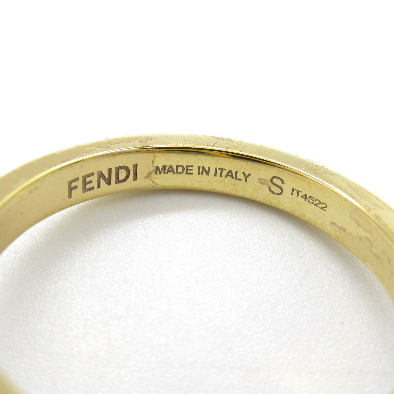 Fendi Ribbon Motif Ring Gold Plated Jewelry