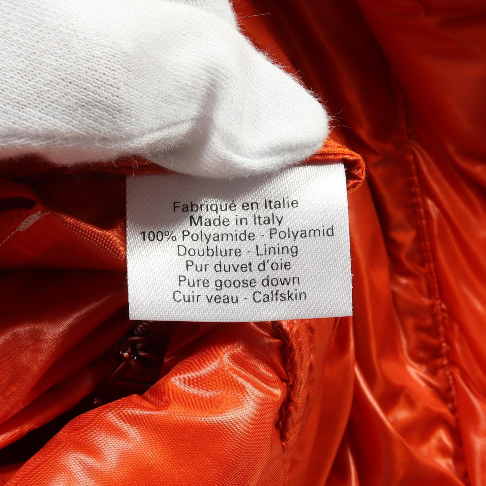 Hermes Piumino Down Jacket Orange