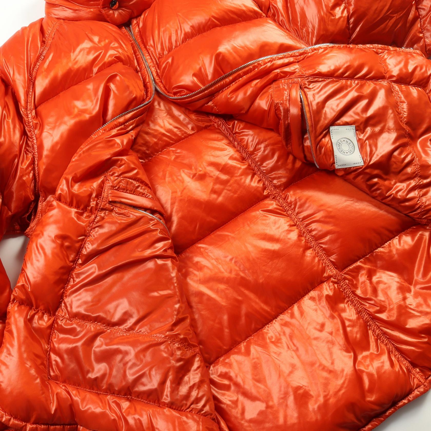 Hermes Piumino Down Jacket Orange