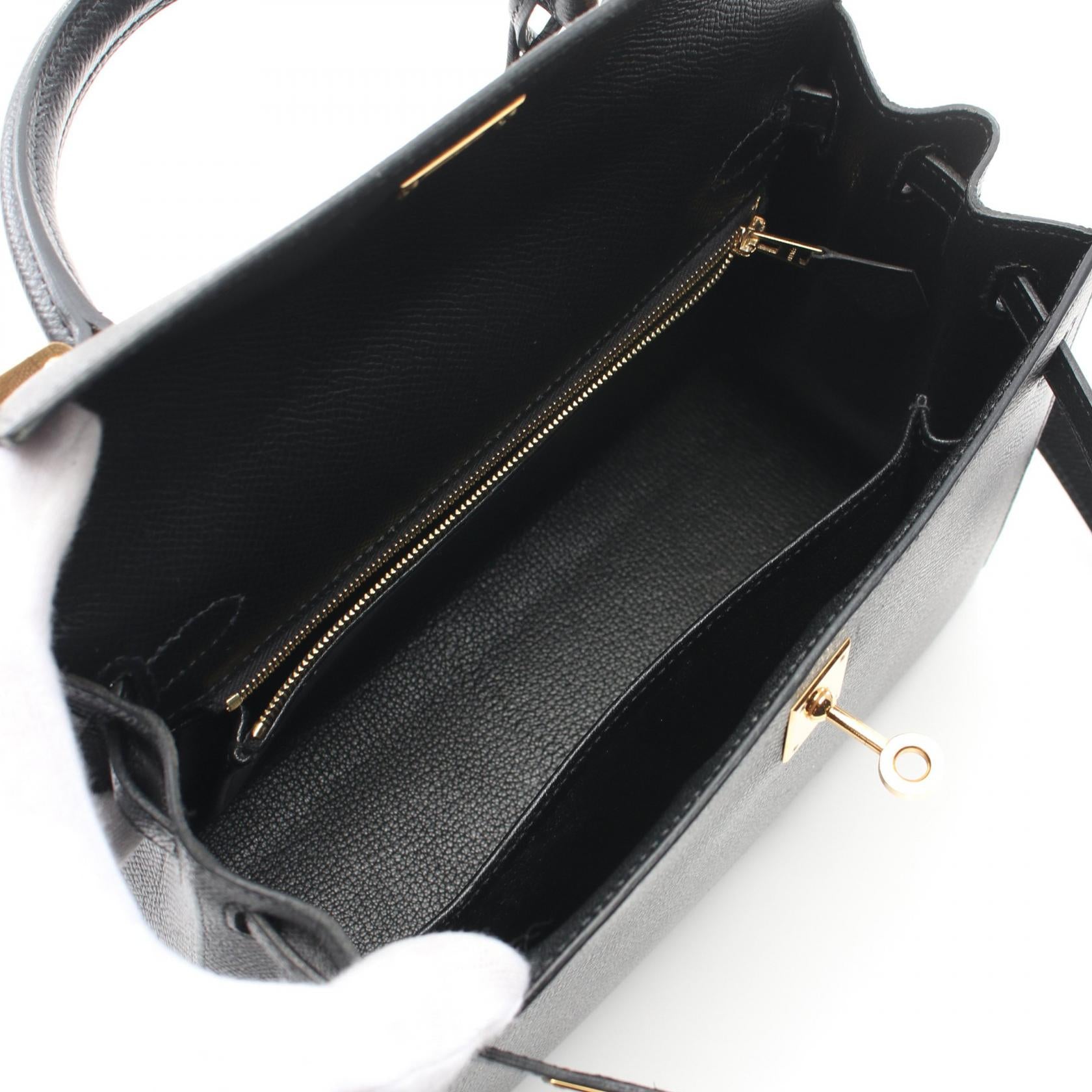 Hermes Kelly 25 Handbag Black