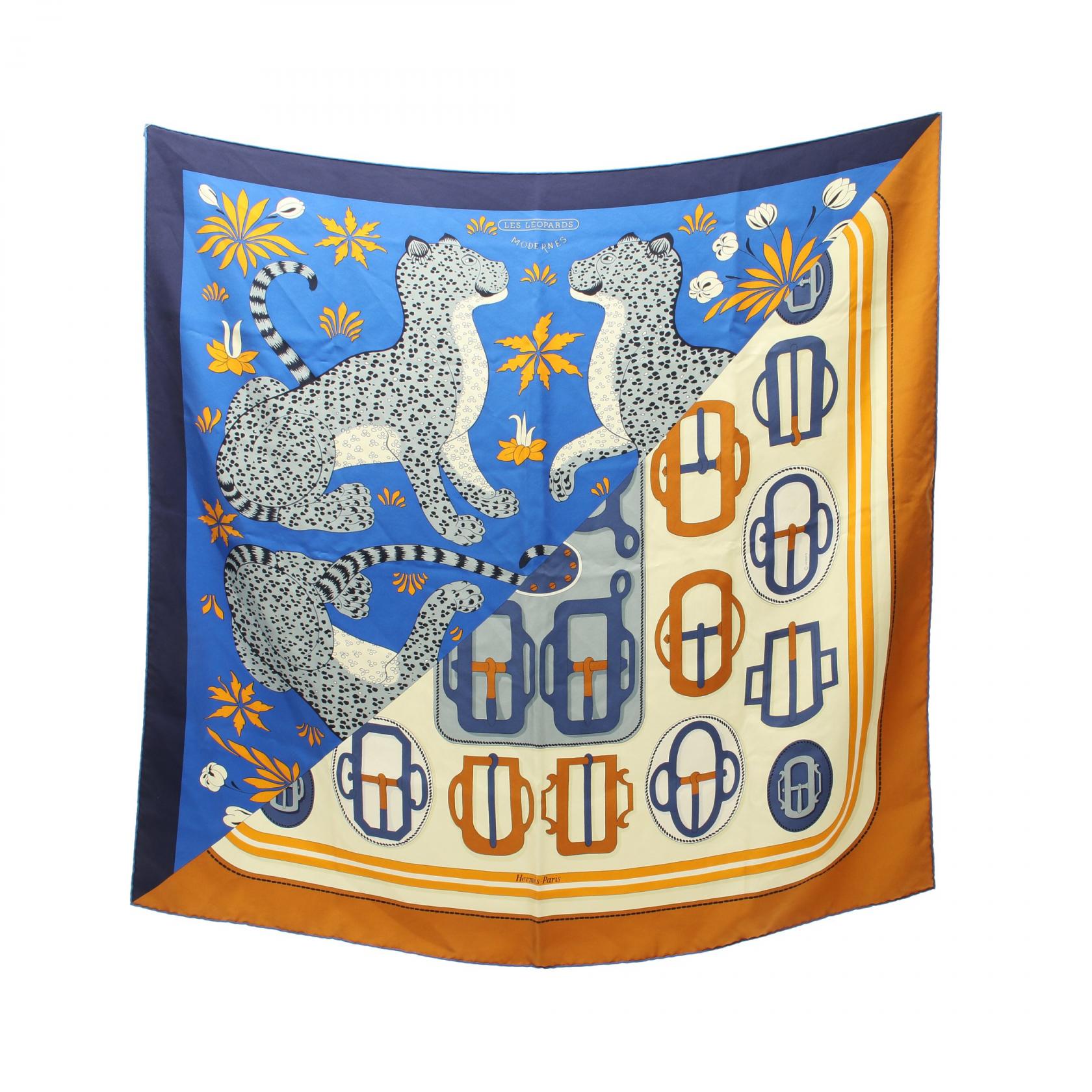 Hermes Silk Scarf LES LEOPARDS MODERNES