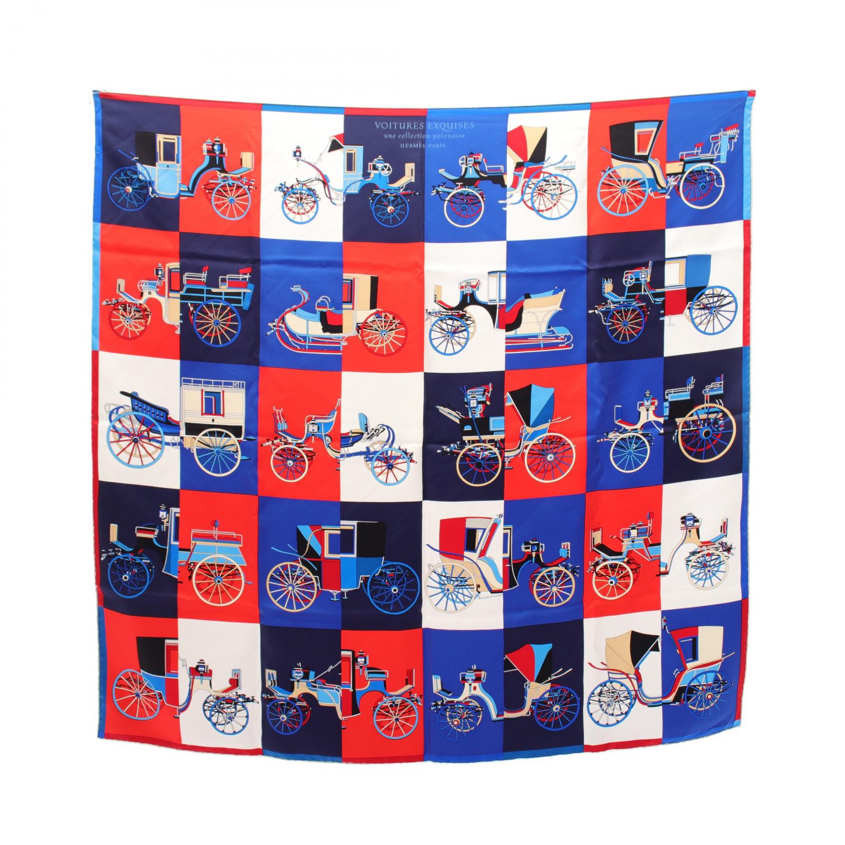 Hermes Silk Scarf Voitures Exquises