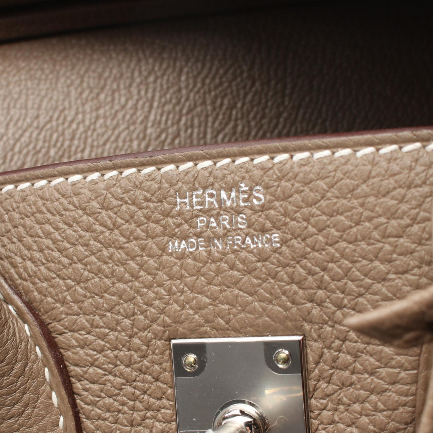 Hermes Birkin 25 Togo Handbag Brown