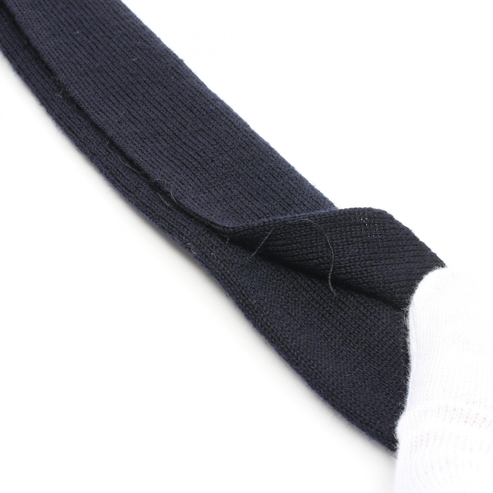 Gucci Wool Embroidery Tie Navy Multicolor