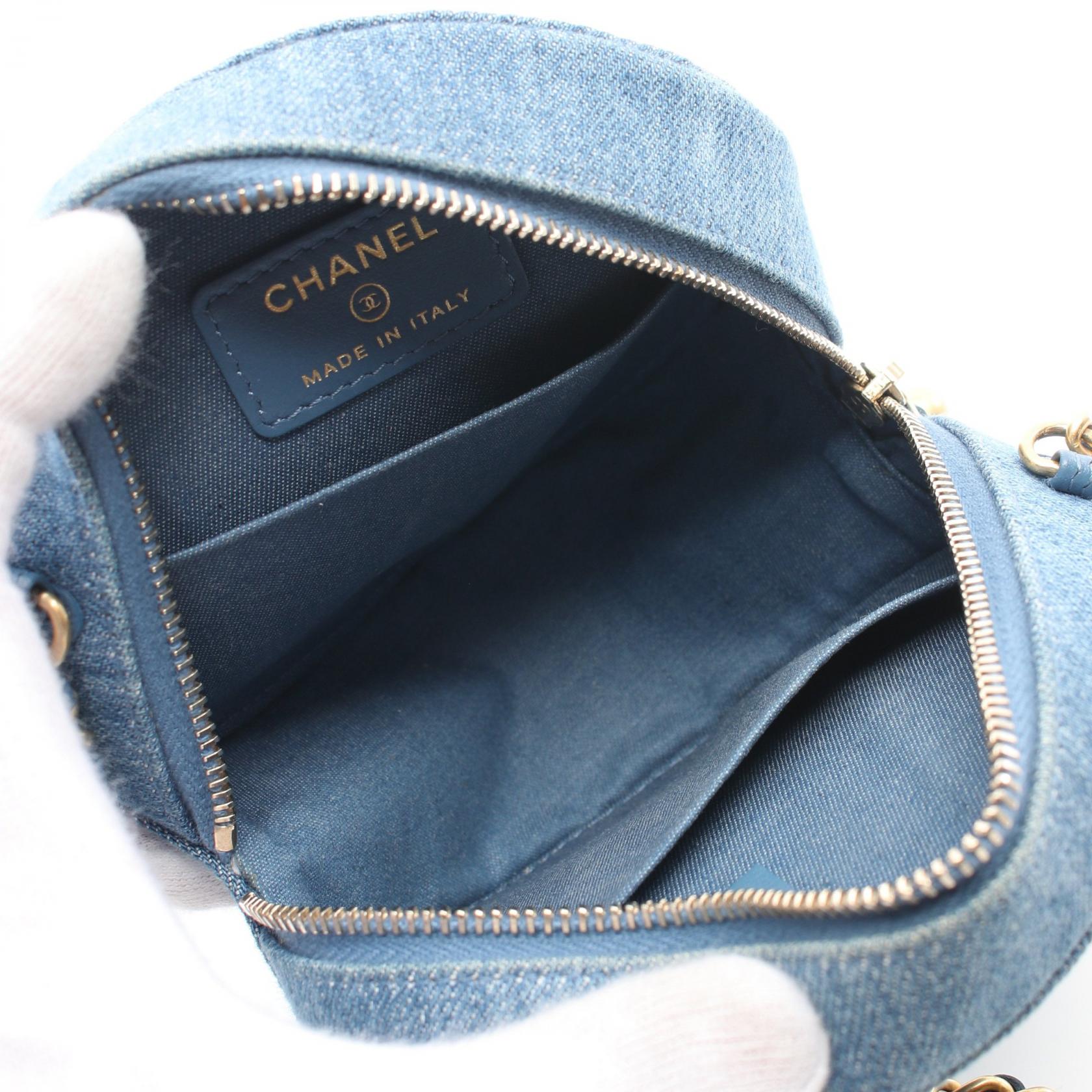 Chanel Denim Leather Round Shoulder Bag