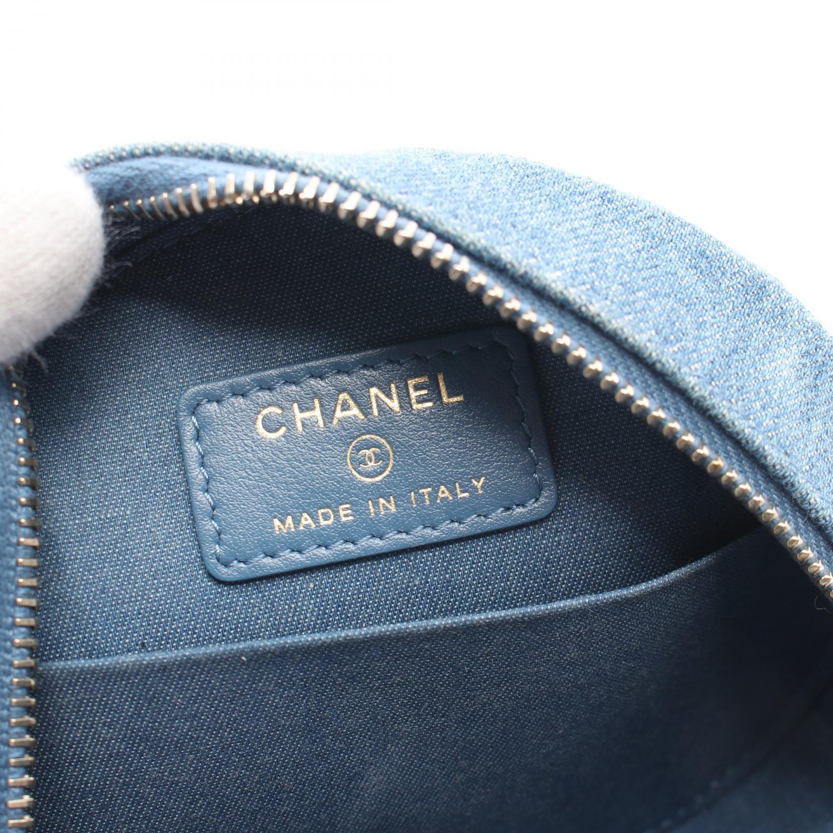 Chanel Denim Leather Round Shoulder Bag