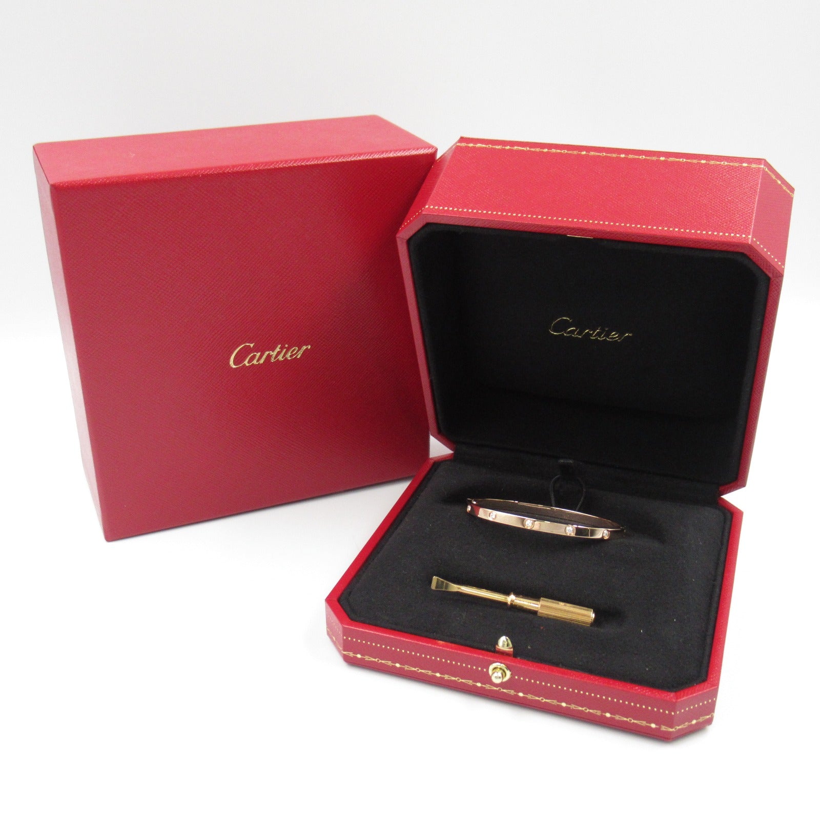 Cartier Love Bracelet 10P Diamond K18PG Pink Gold