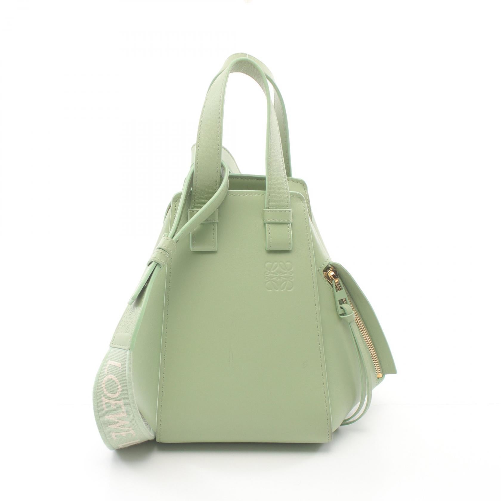 Loewe Leather Hammock Compact Handbag Green