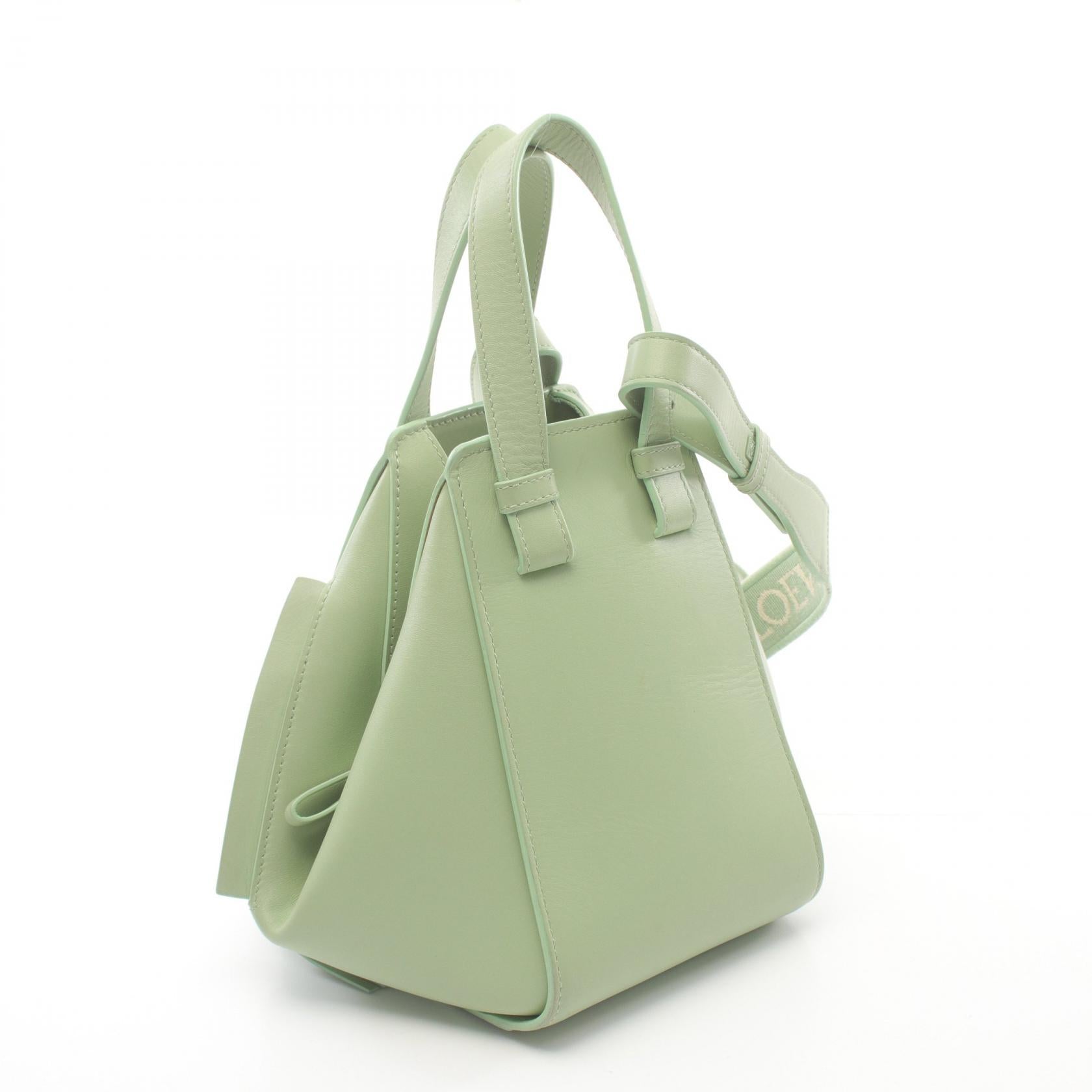 Loewe Leather Hammock Compact Handbag Green