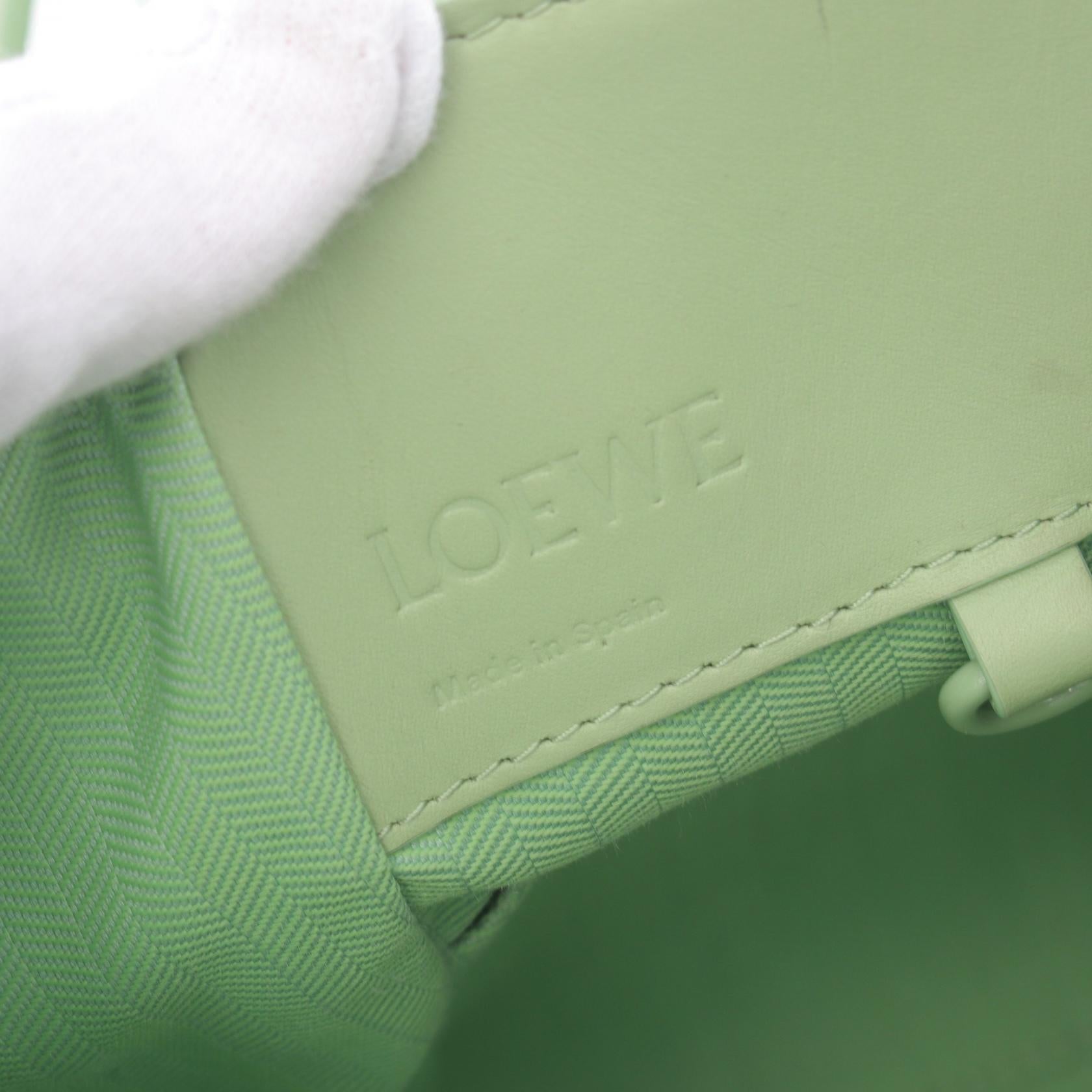 Loewe Leather Hammock Compact Handbag Green