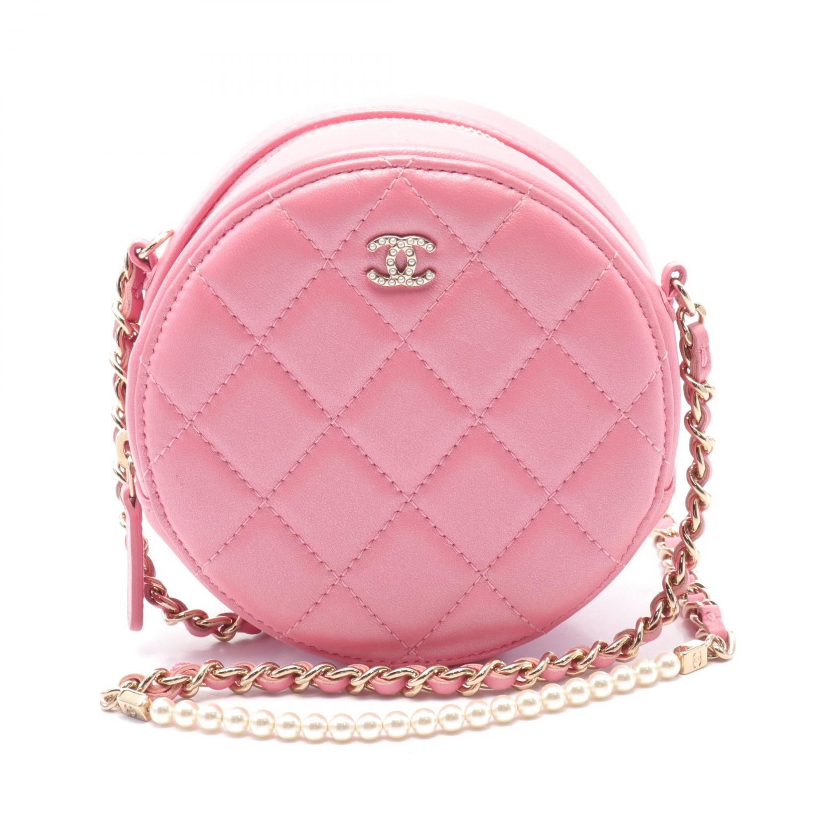 Chanel Matelasse Leather Shoulder Bag Pink