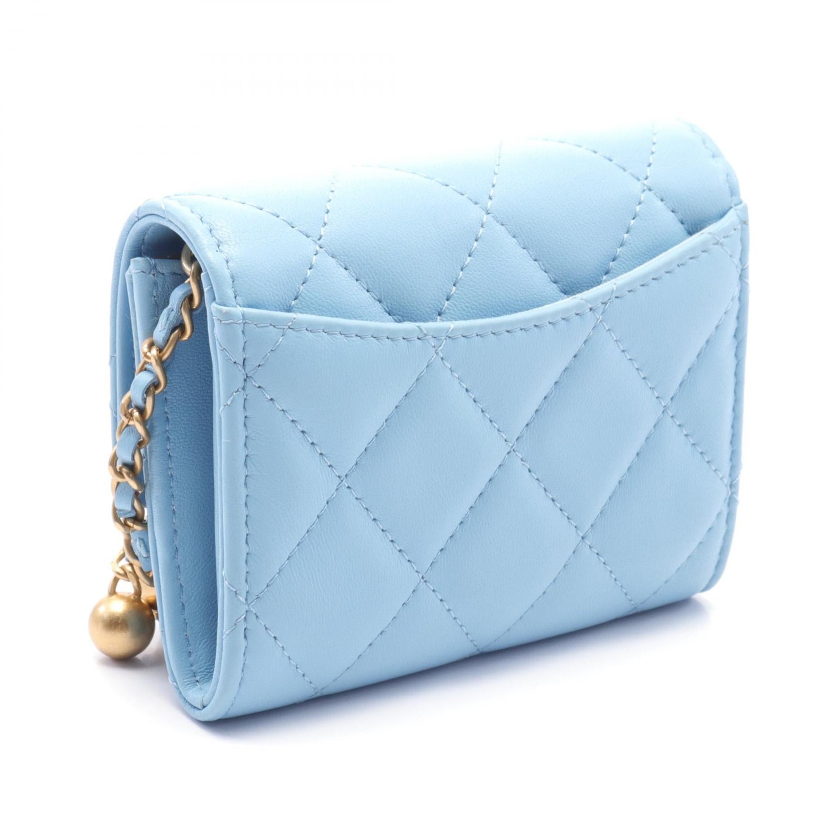 Chanel Leather Shoulder Bag Blue