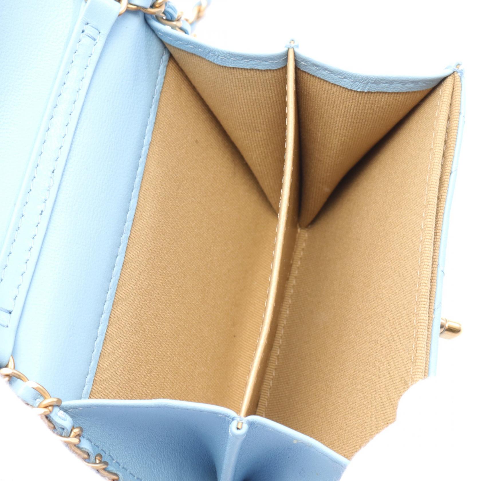 Chanel Leather Shoulder Bag Blue