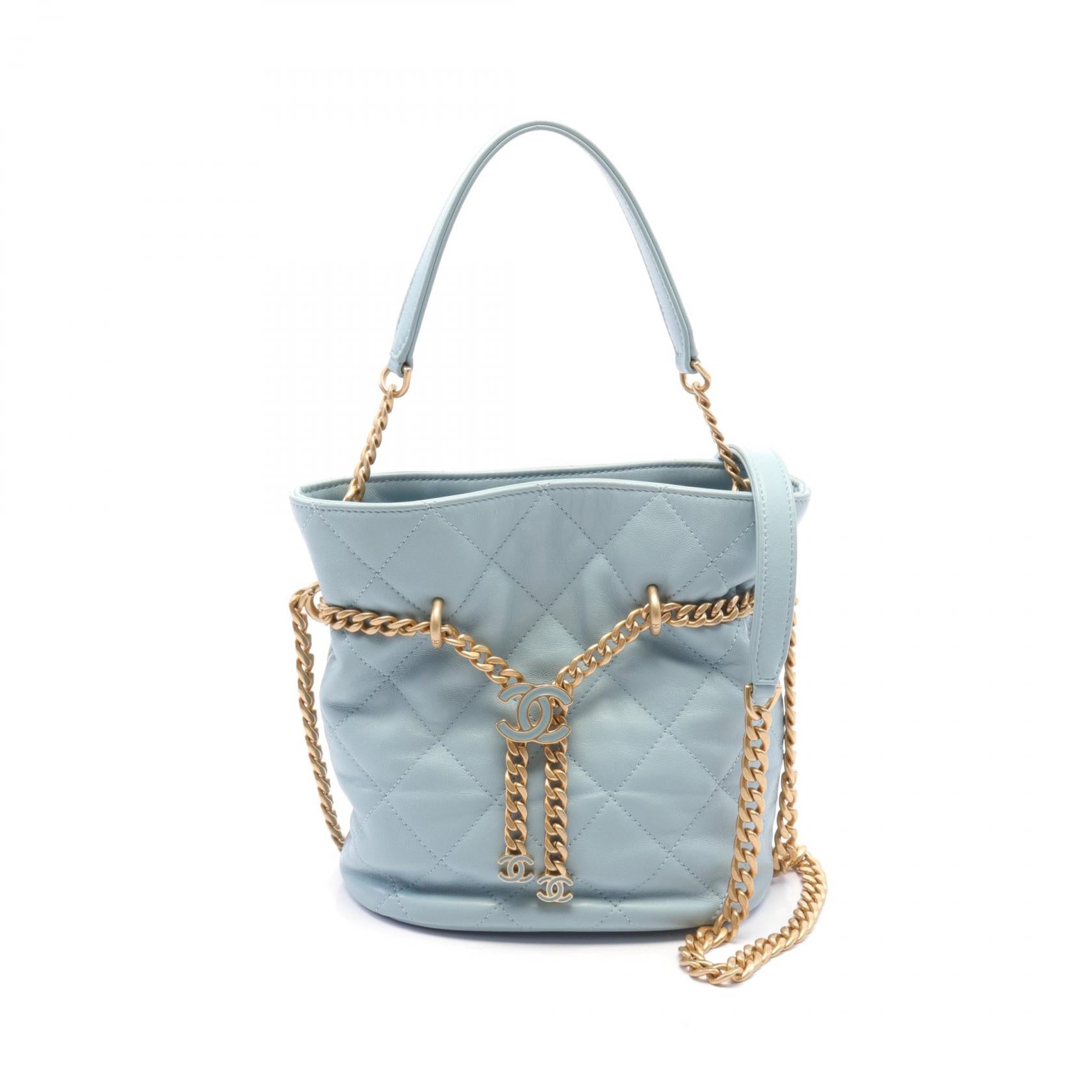 Chanel Matelasse Leather Shoulder Bag Blue