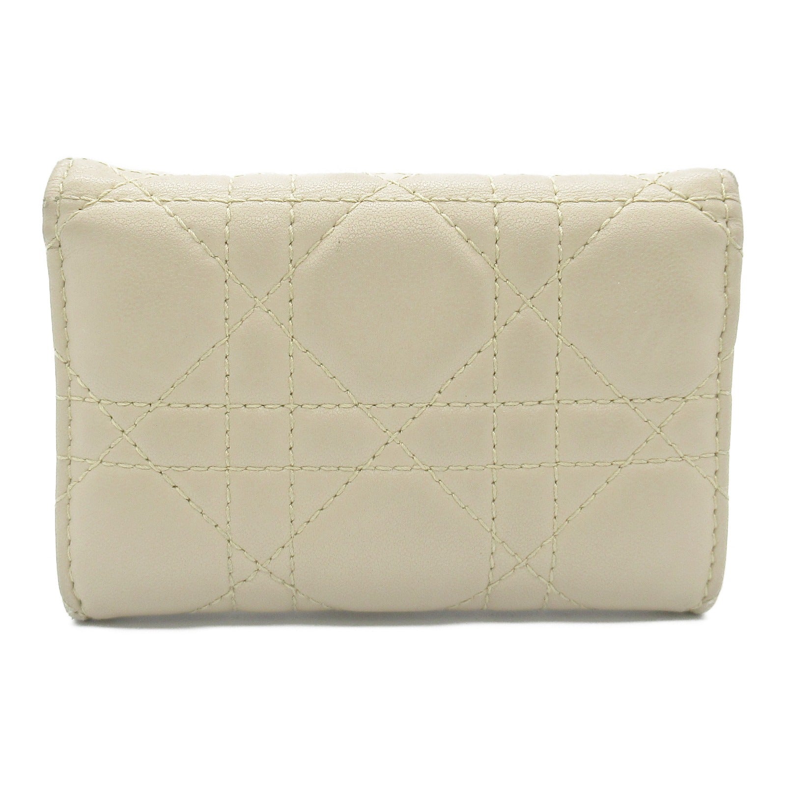 Dior Lambskin Glycine Wallet Bifold Beige