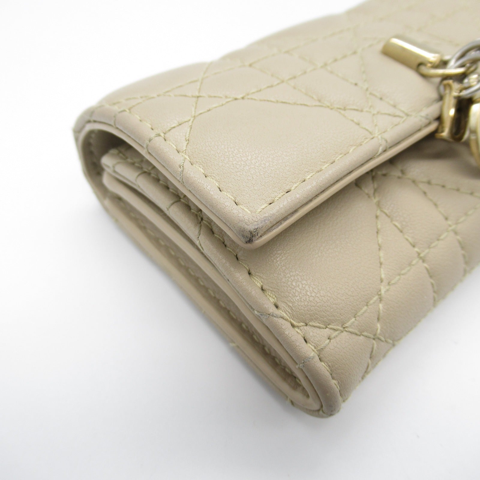 Dior Lambskin Glycine Wallet Bifold Beige