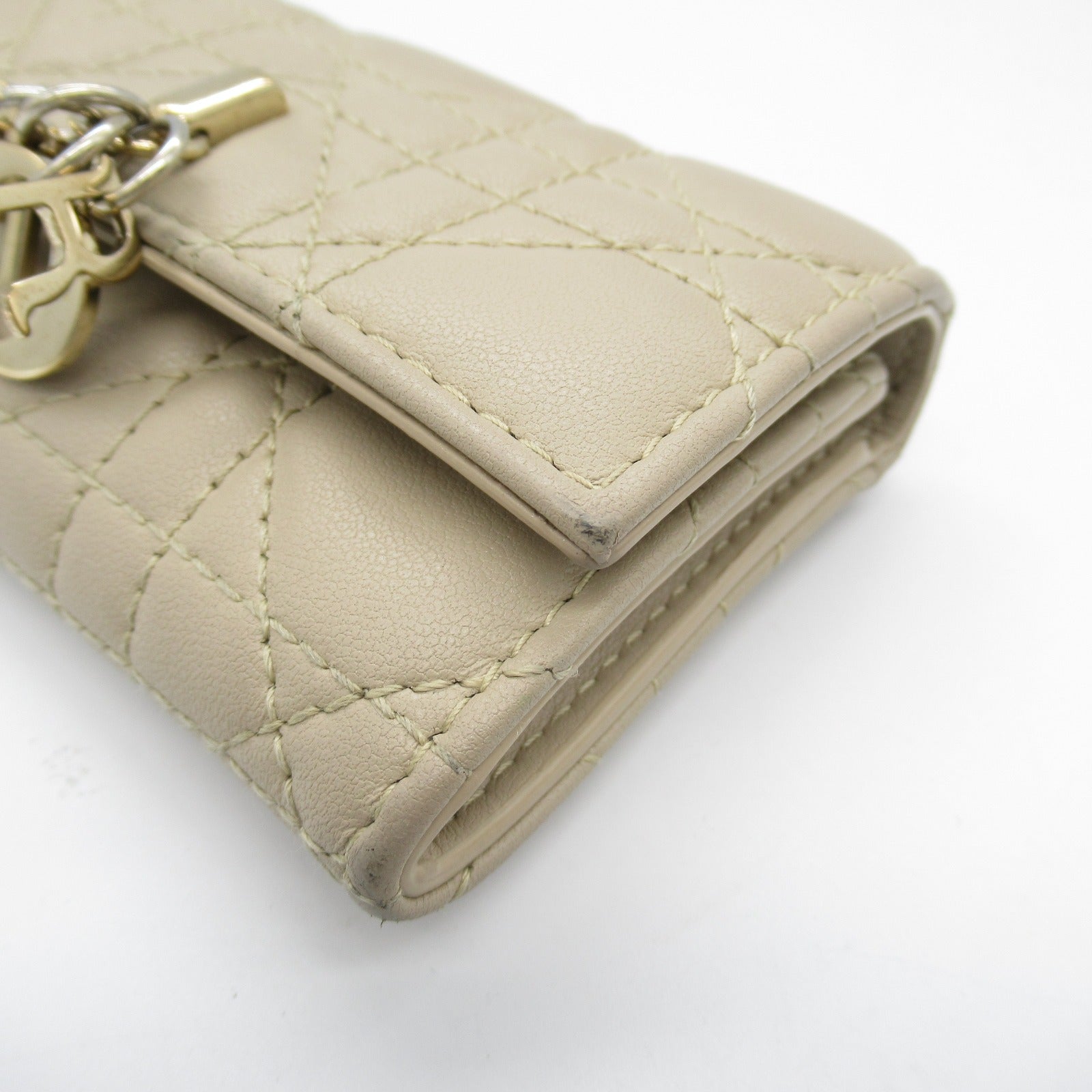 Dior Lambskin Glycine Wallet Bifold Beige