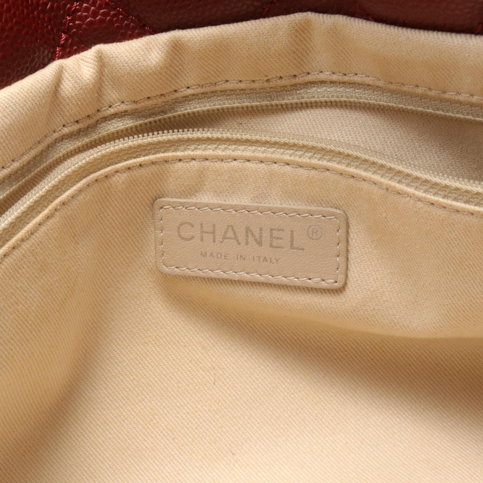 Chanel Leather Shoulder Bag Red