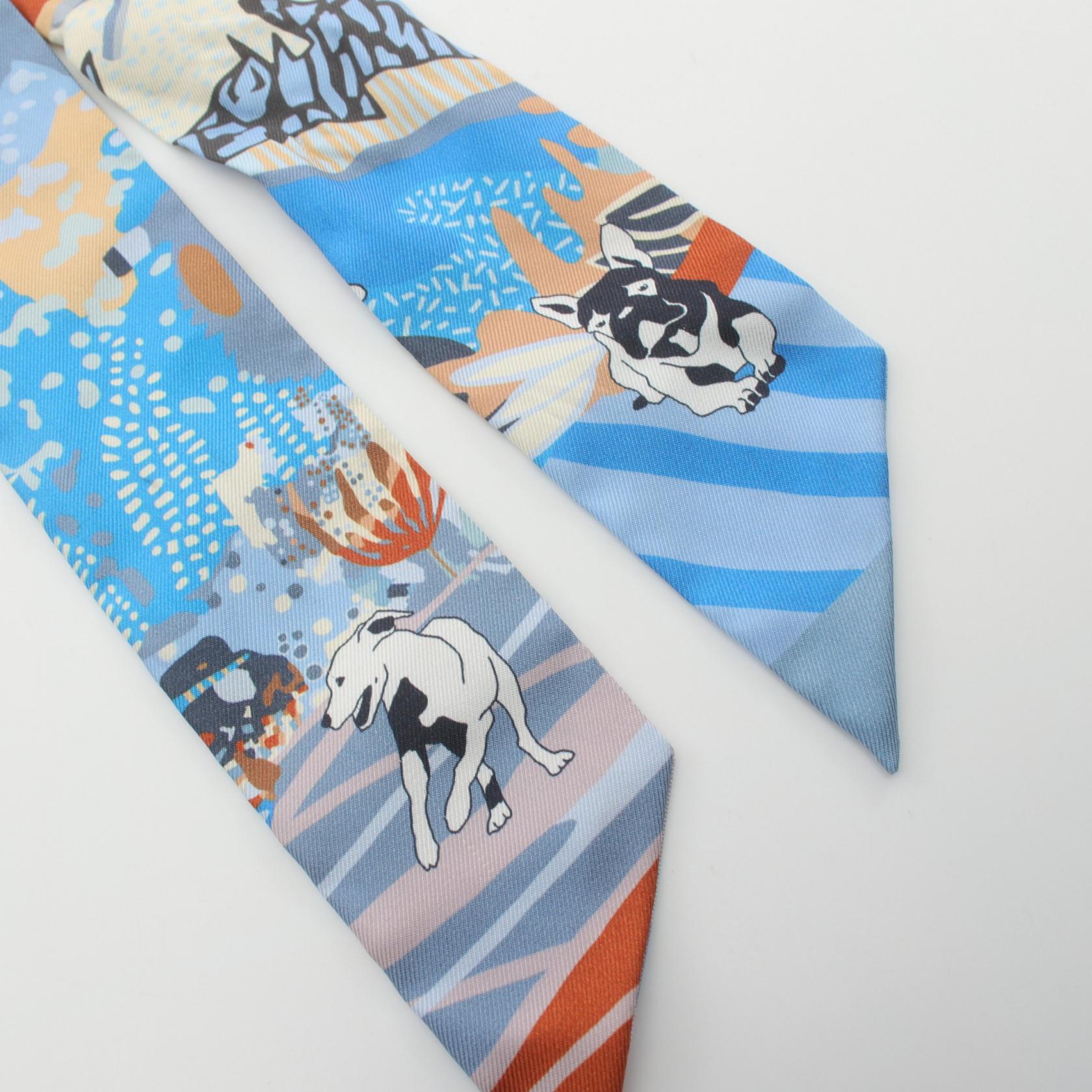 Hermes Silk Twilly EN LIBERTE Scarf