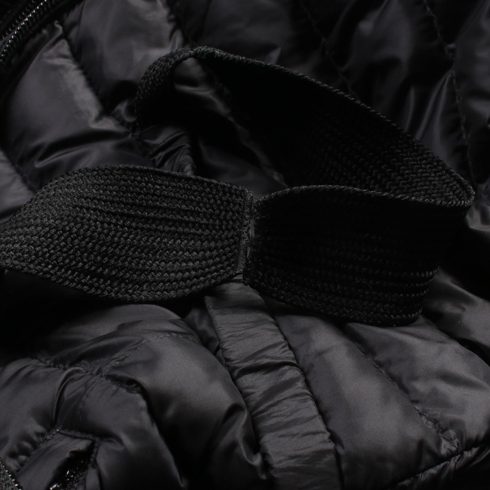 Moncler BARBELFUR Nylon Down Jacket Black