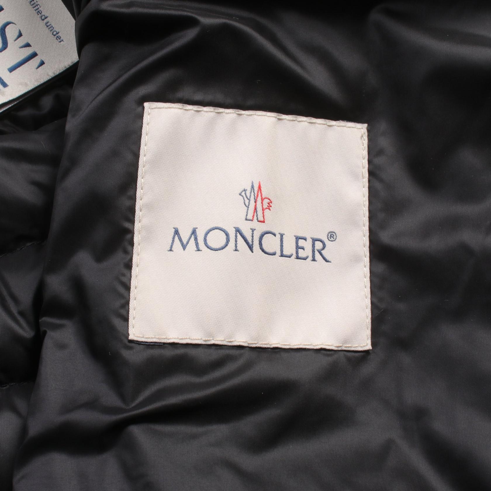 Moncler BARBELFUR Nylon Down Jacket Black