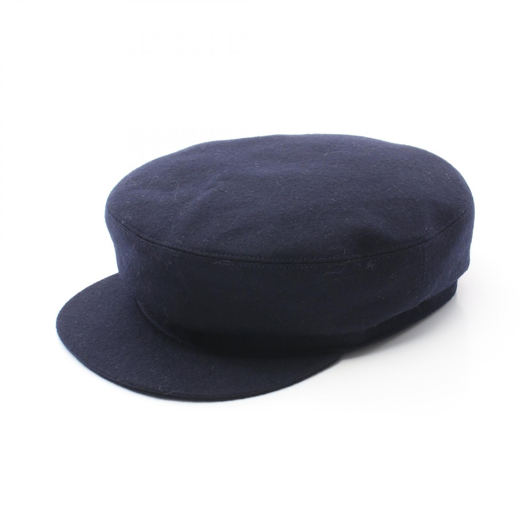 Hermes Silk Cashmere Hat Navy