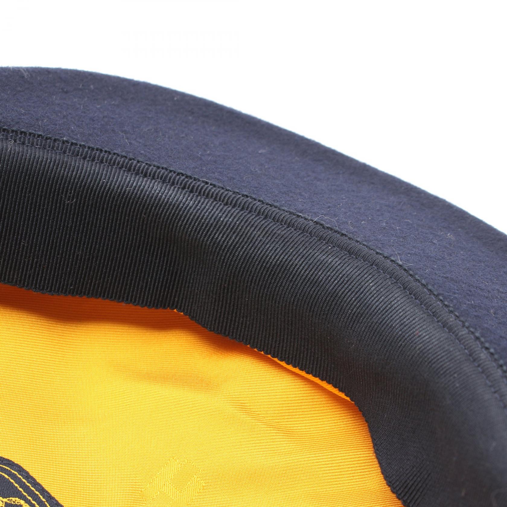 Hermes Silk Cashmere Hat Navy