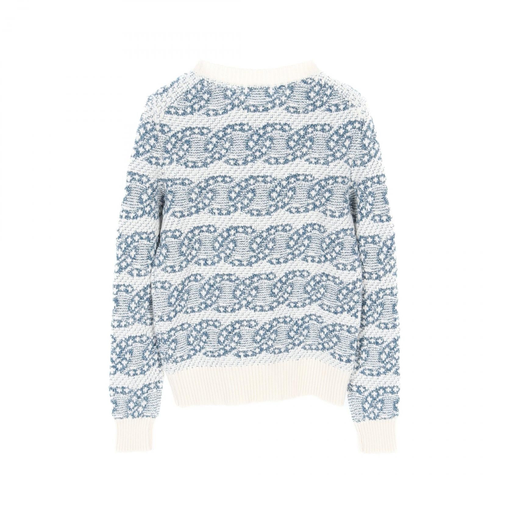 Chanel Coco Mark Knit Top Cashmere Cotton