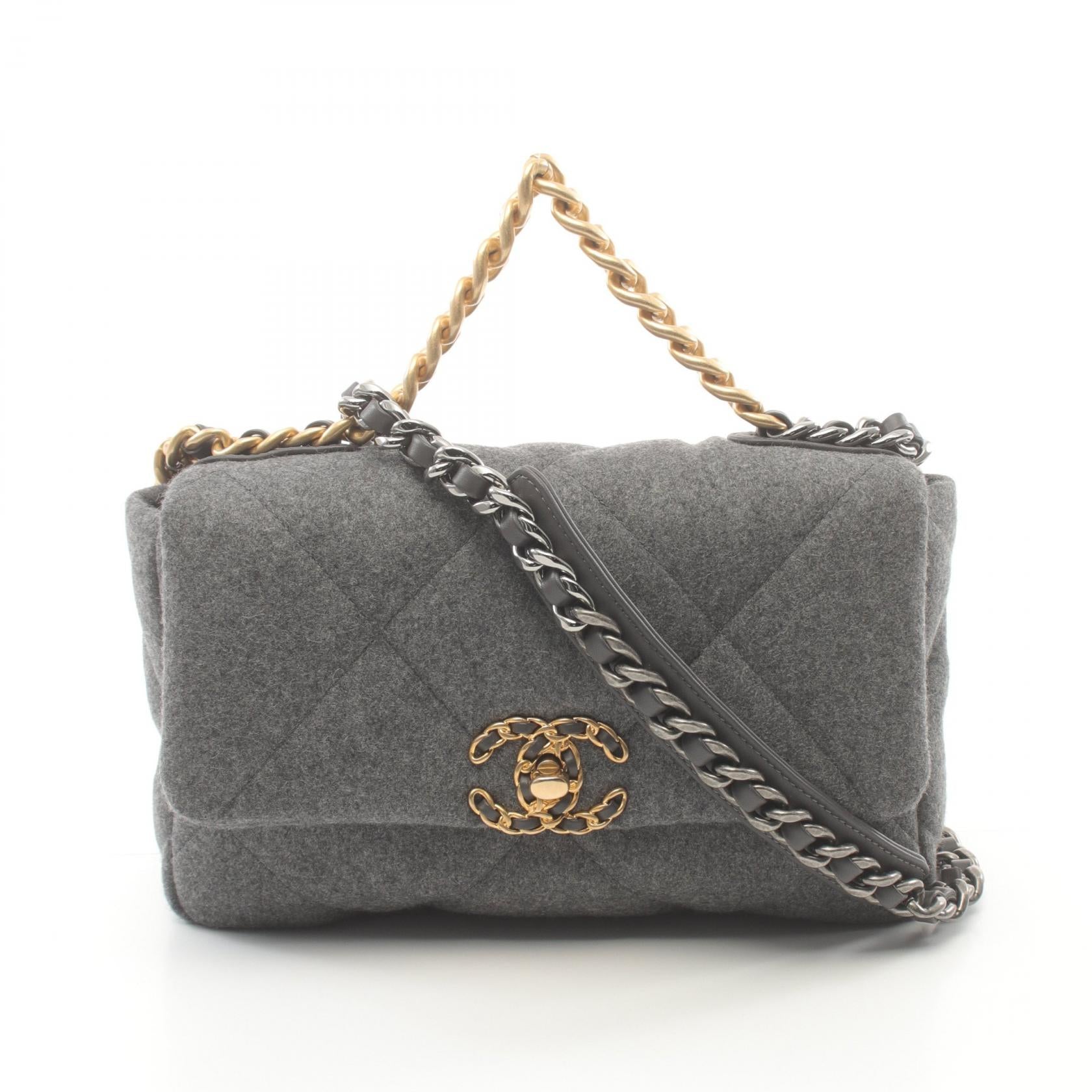 Chanel 19 Wool Shoulder Bag