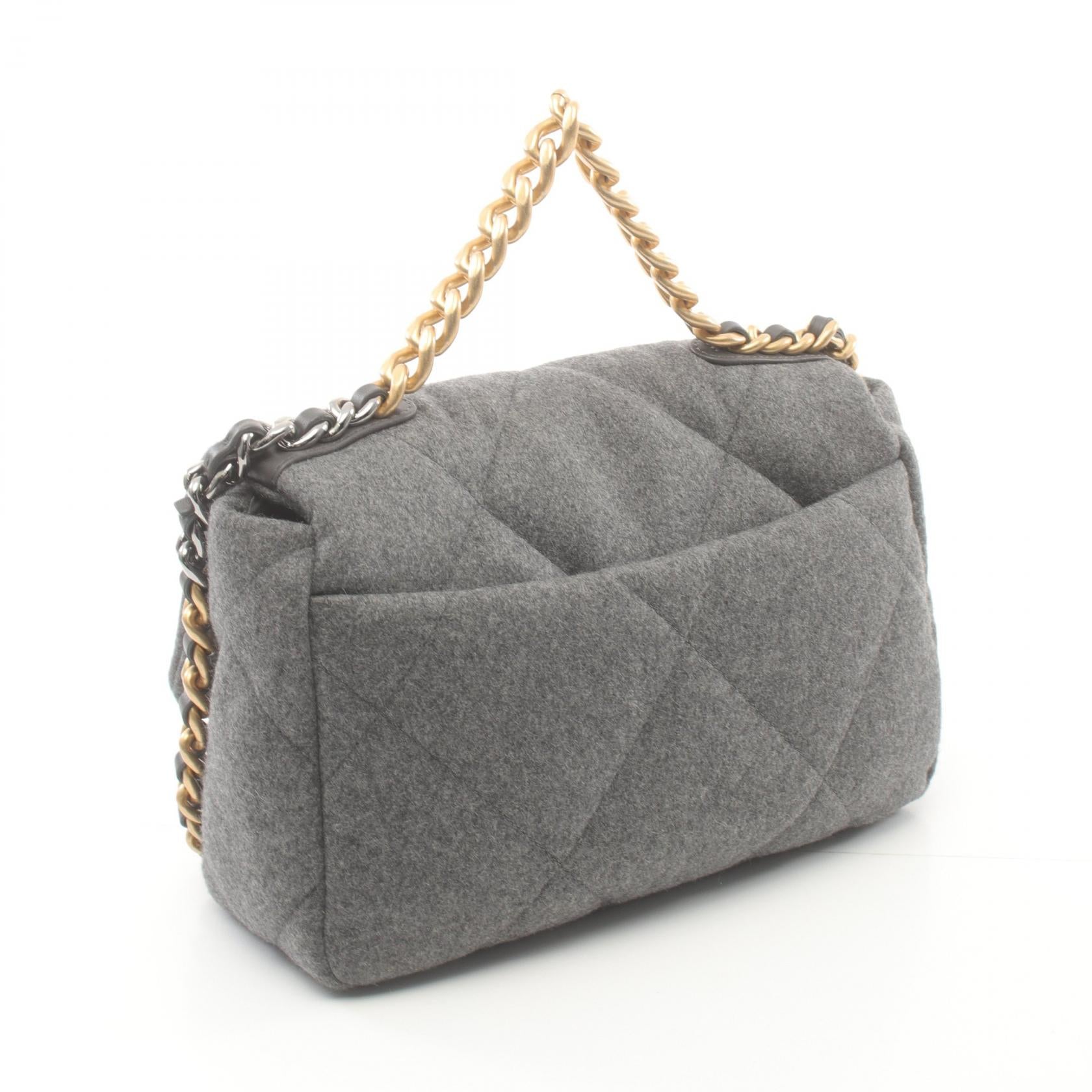 Chanel 19 Wool Shoulder Bag