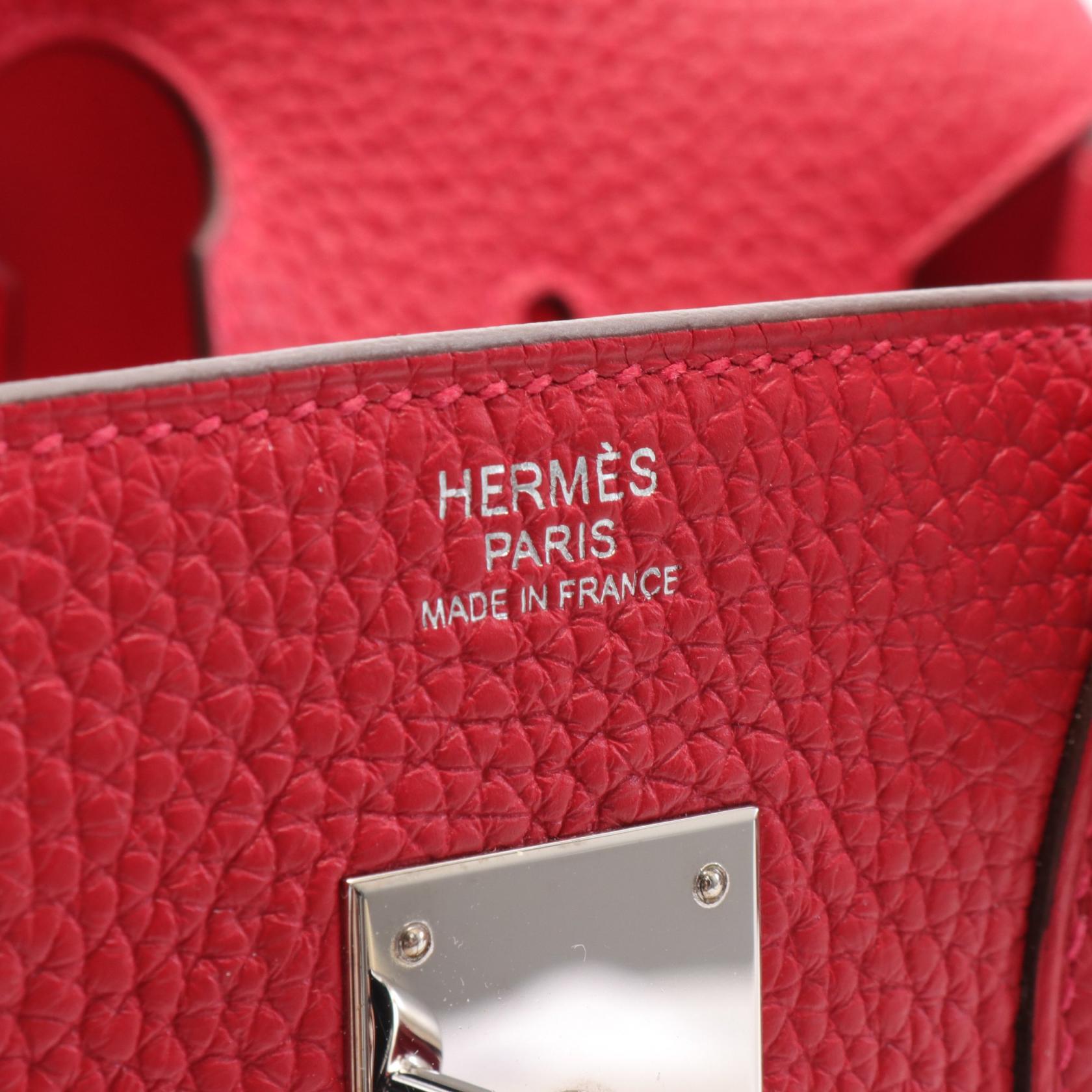 Hermes Birkin 30 Verso Handbag Red