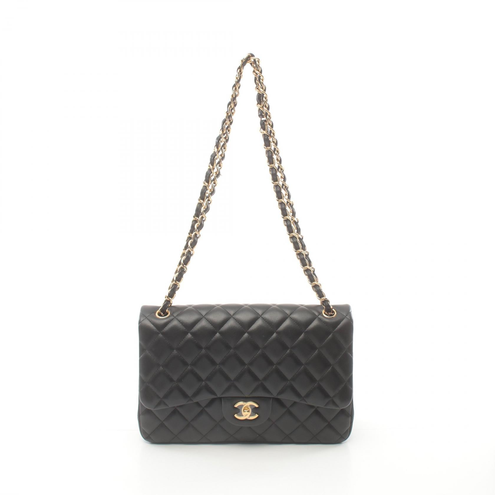 Chanel Lambskin Large Classic Flap Shoulder Bag