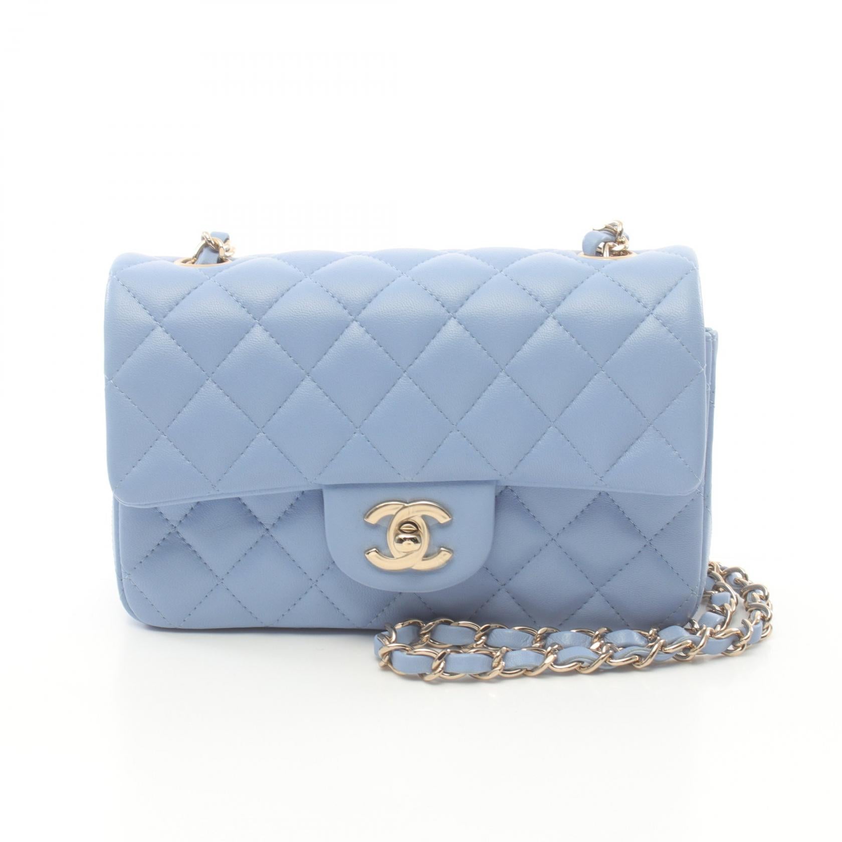 Chanel Mini Matelasse 20 Shoulder Bag Blue