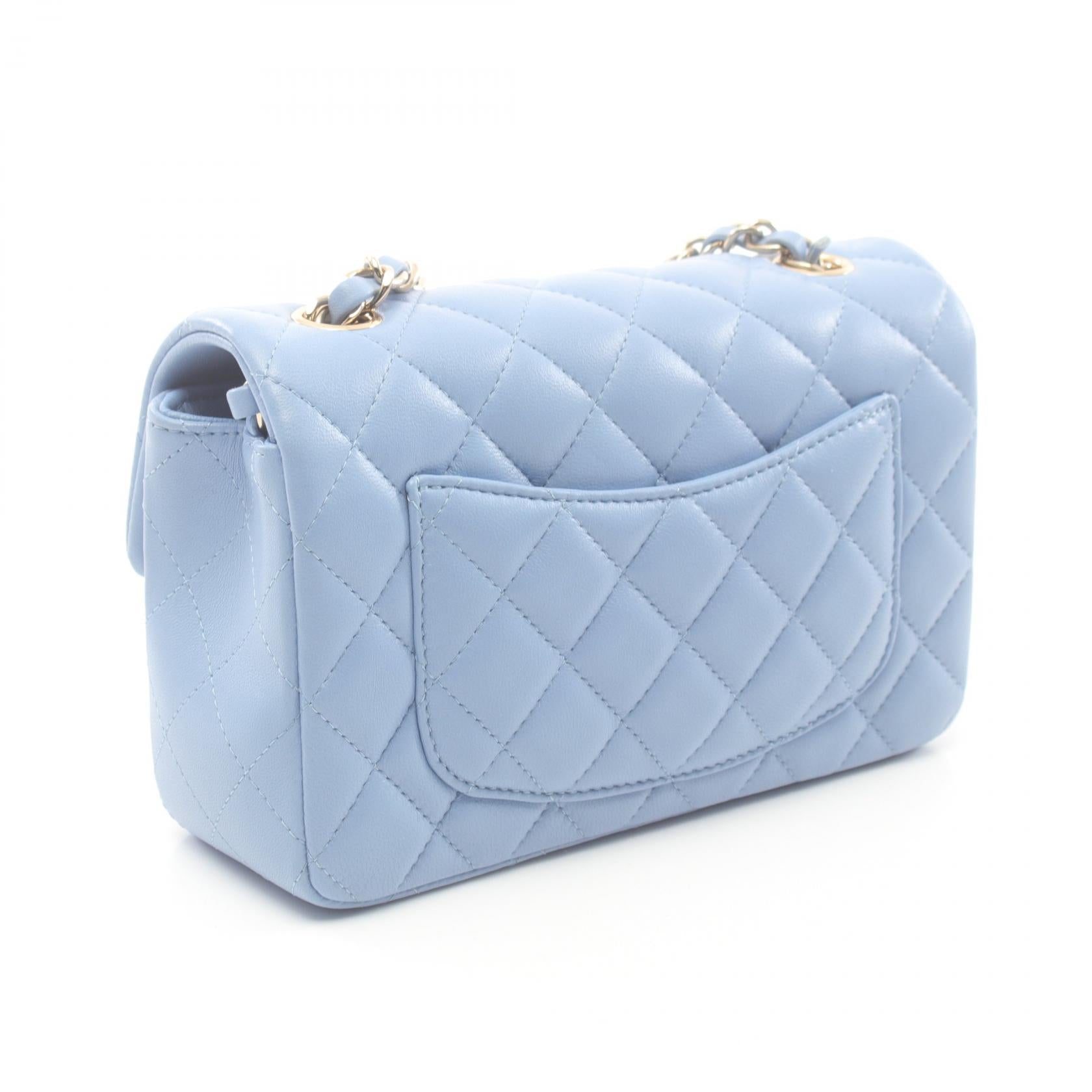 Chanel Mini Matelasse 20 Shoulder Bag Blue