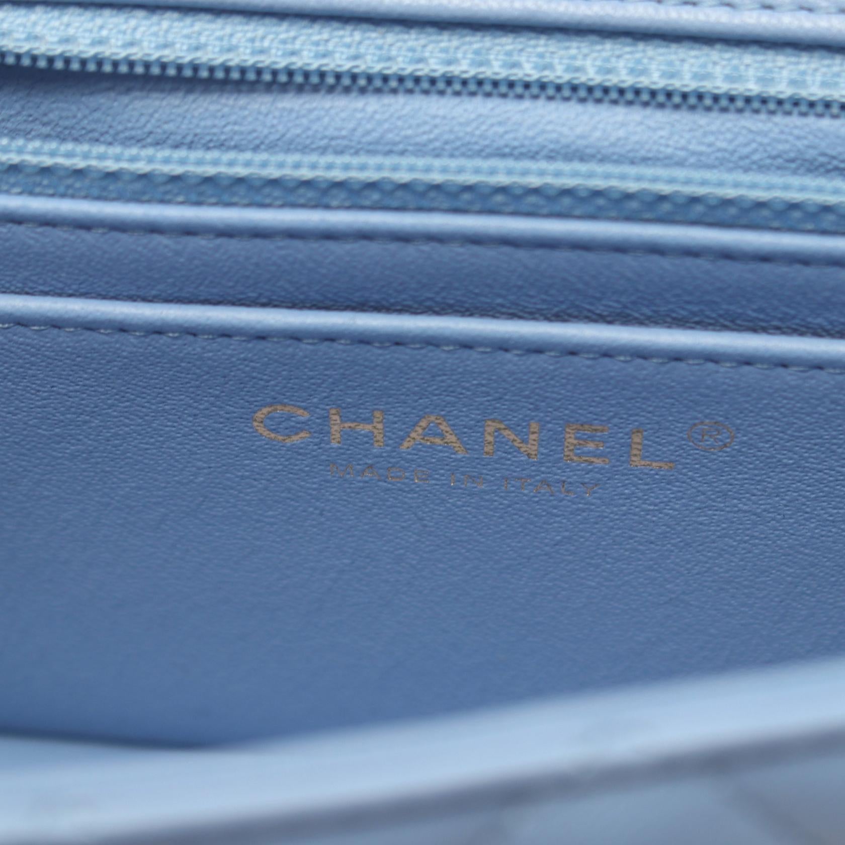 Chanel Mini Matelasse 20 Shoulder Bag Blue