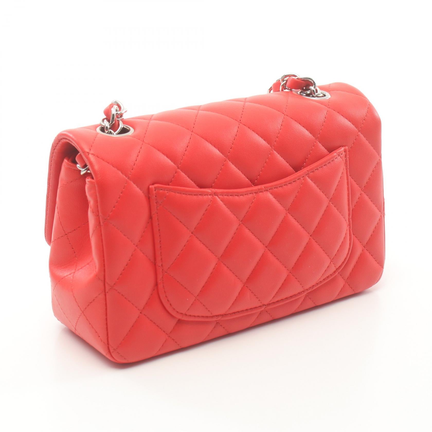 Chanel Mini Matelasse 20 Shoulder Bag Red Lambskin