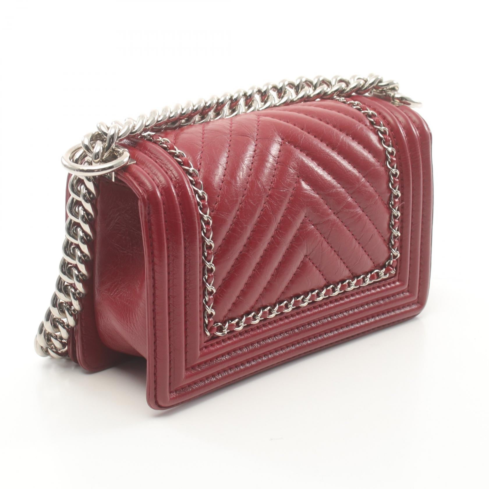 Chanel Boy Small Chevron Leather Shoulder Bag