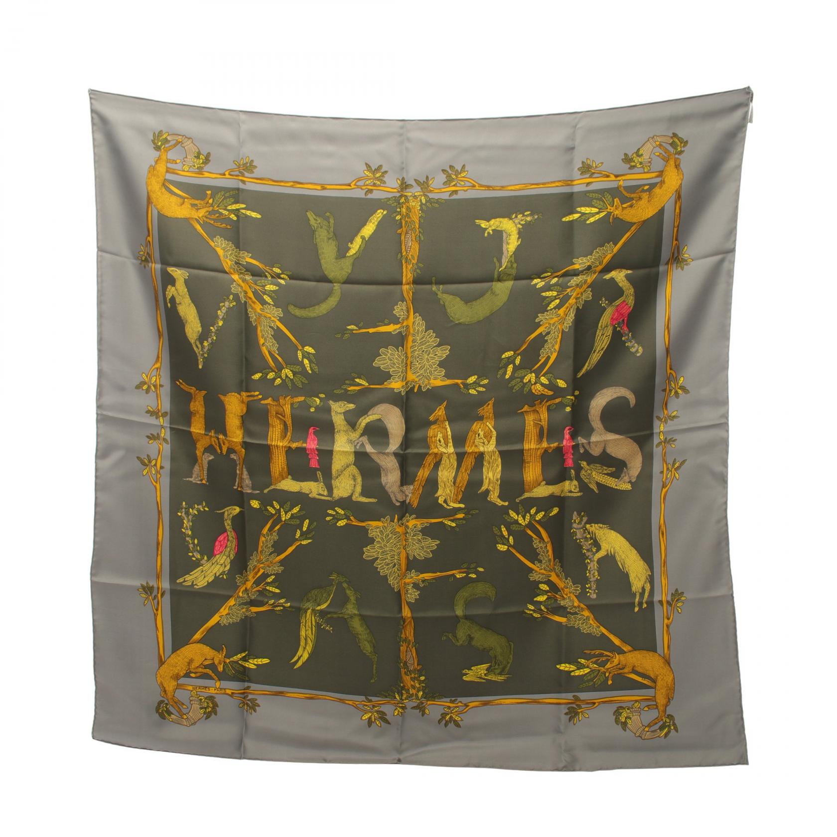 Hermes Silk Scarf ANIMAL ALPHABET