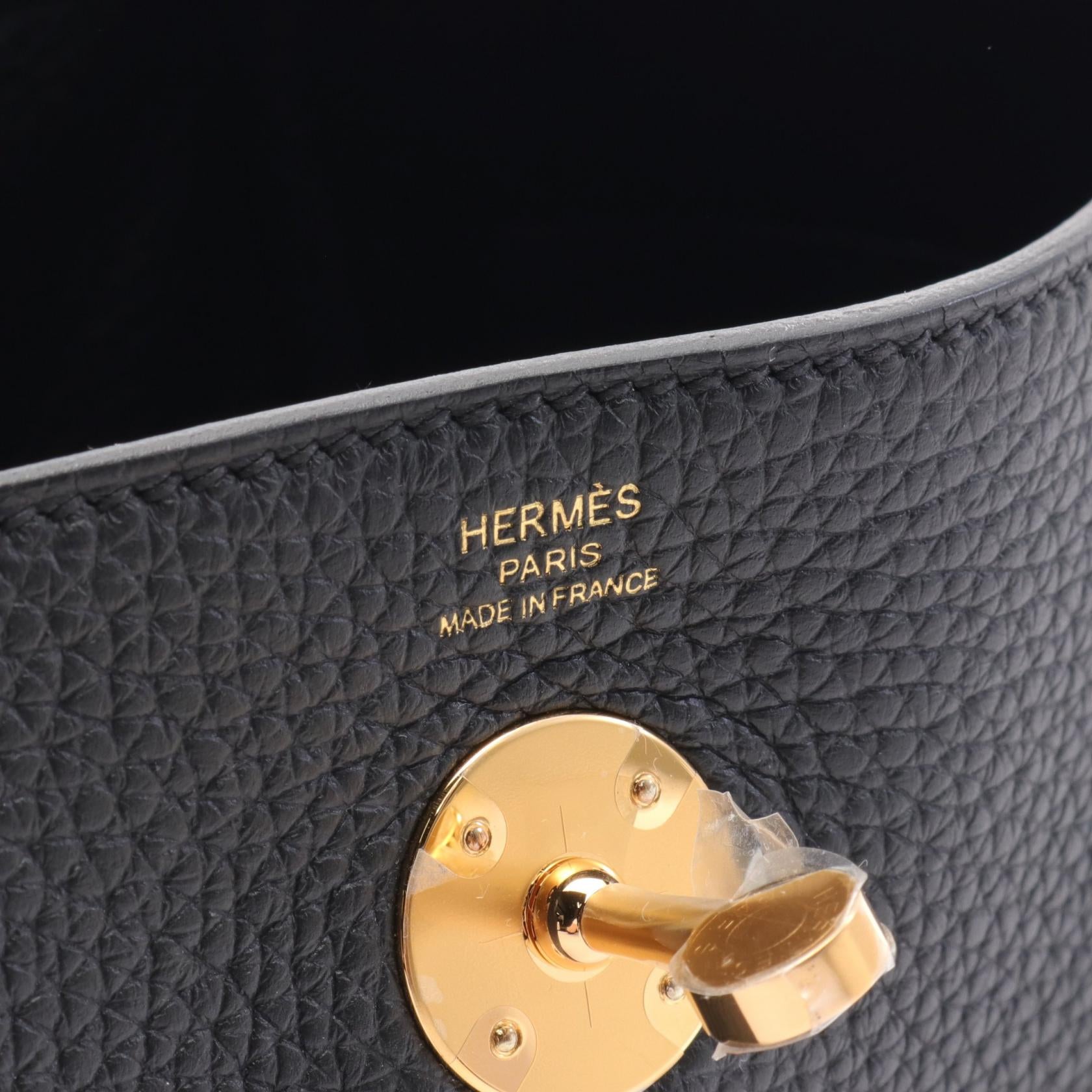 Hermes Lindy 26 Shoulder Bag Black