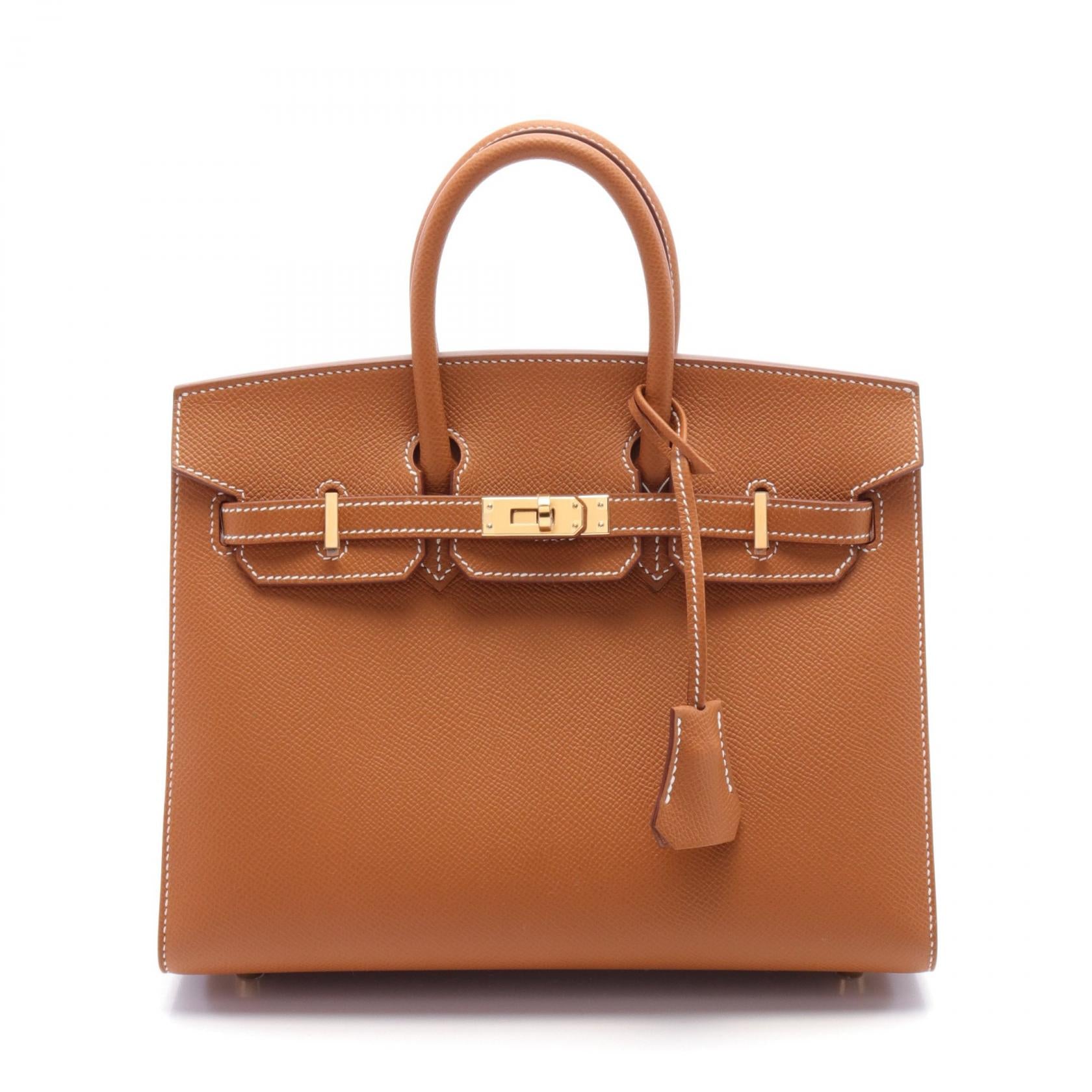 Hermes Birkin Sellier 25 Handbag Brown