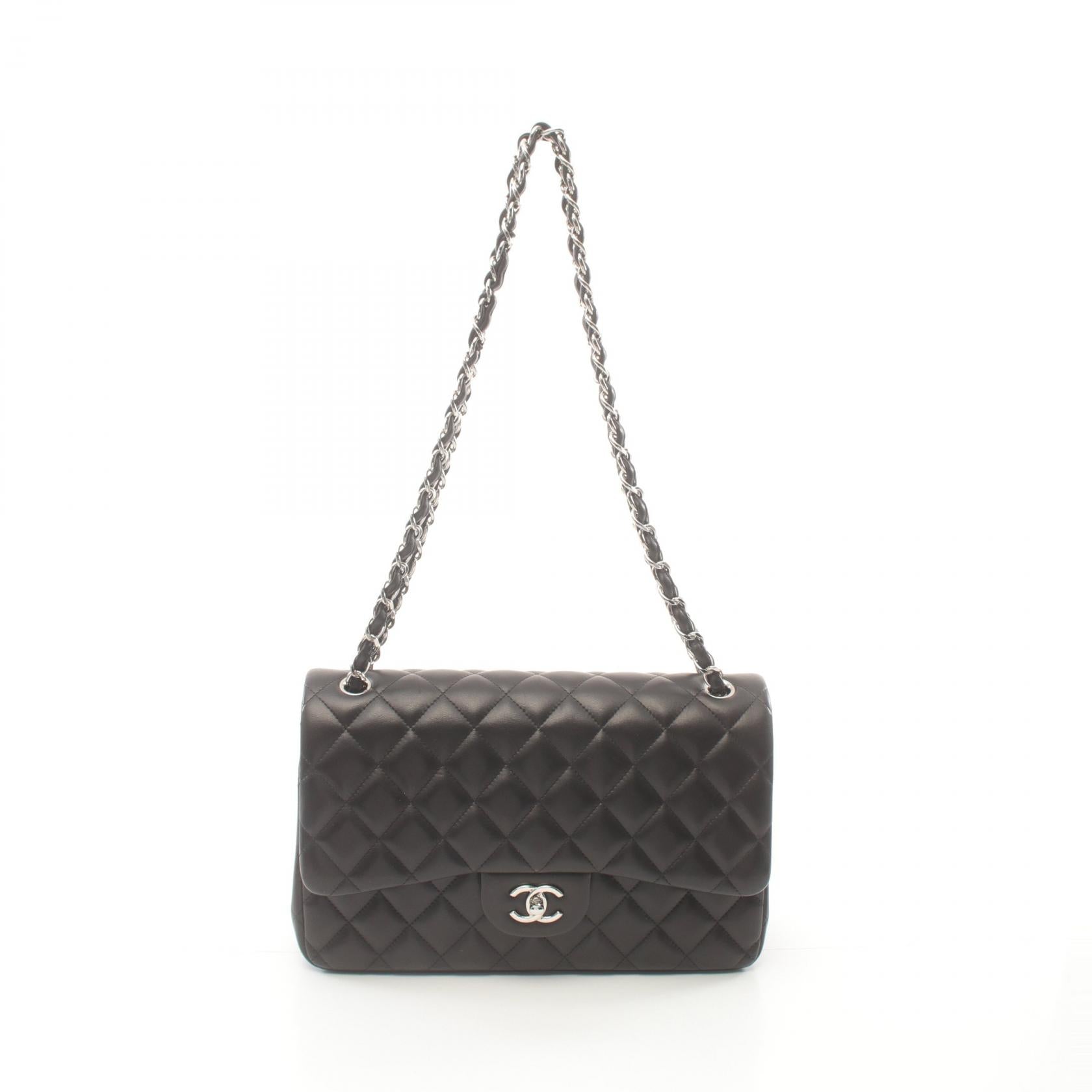 Chanel Lambskin Large Flap Shoulder Bag A58600