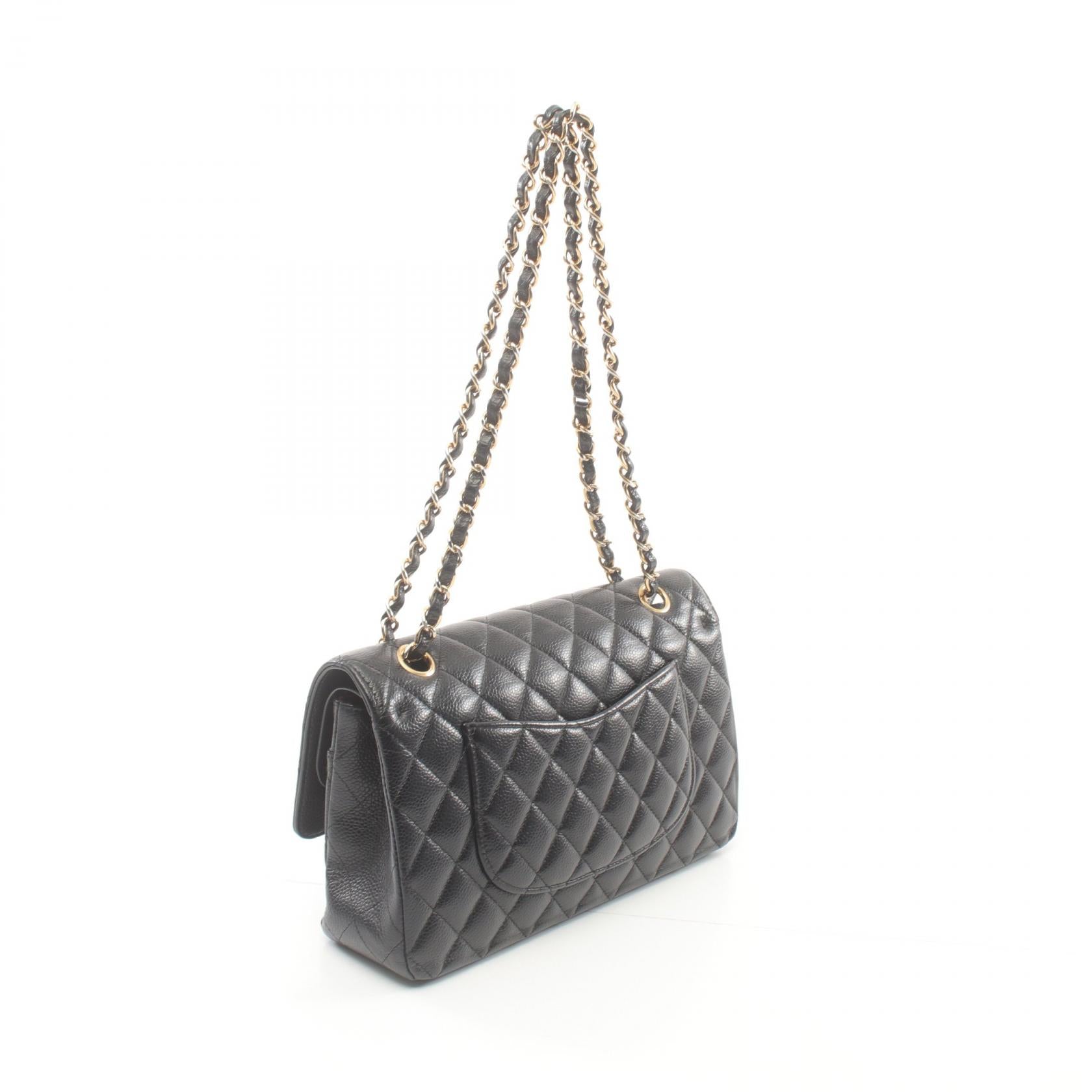 Chanel Matelasse W Flap Shoulder Bag Leather